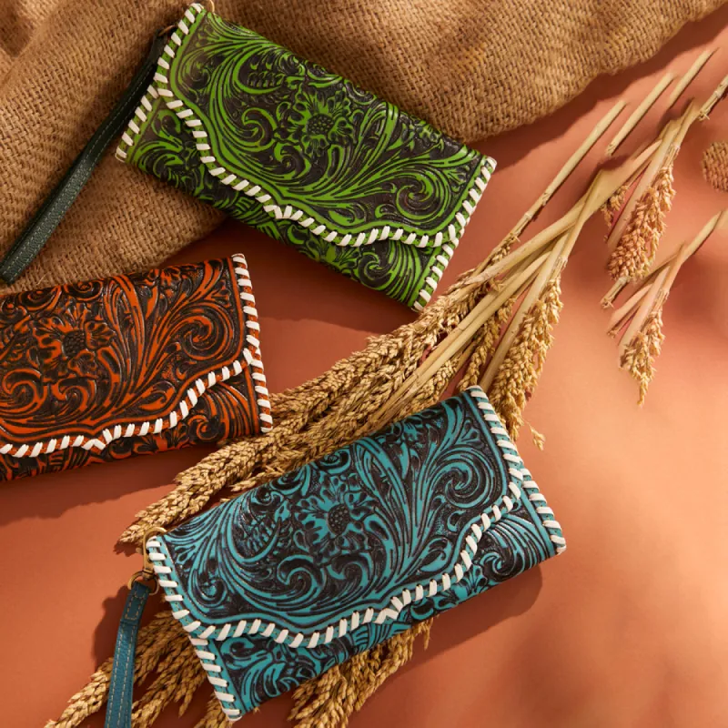 Desert Roses Wallet in Crimson Combo Pack sold by Myra Bag