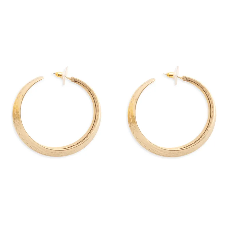 Marvilosa Hoop Earrings In Gold sold by Myra Bag
