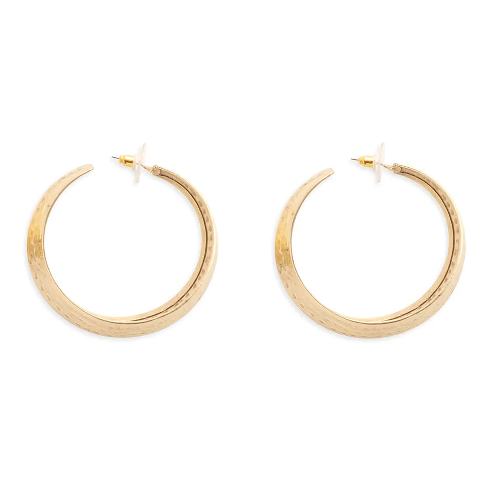 Marvilosa Hoop Earrings In Gold sold by Myra Bag