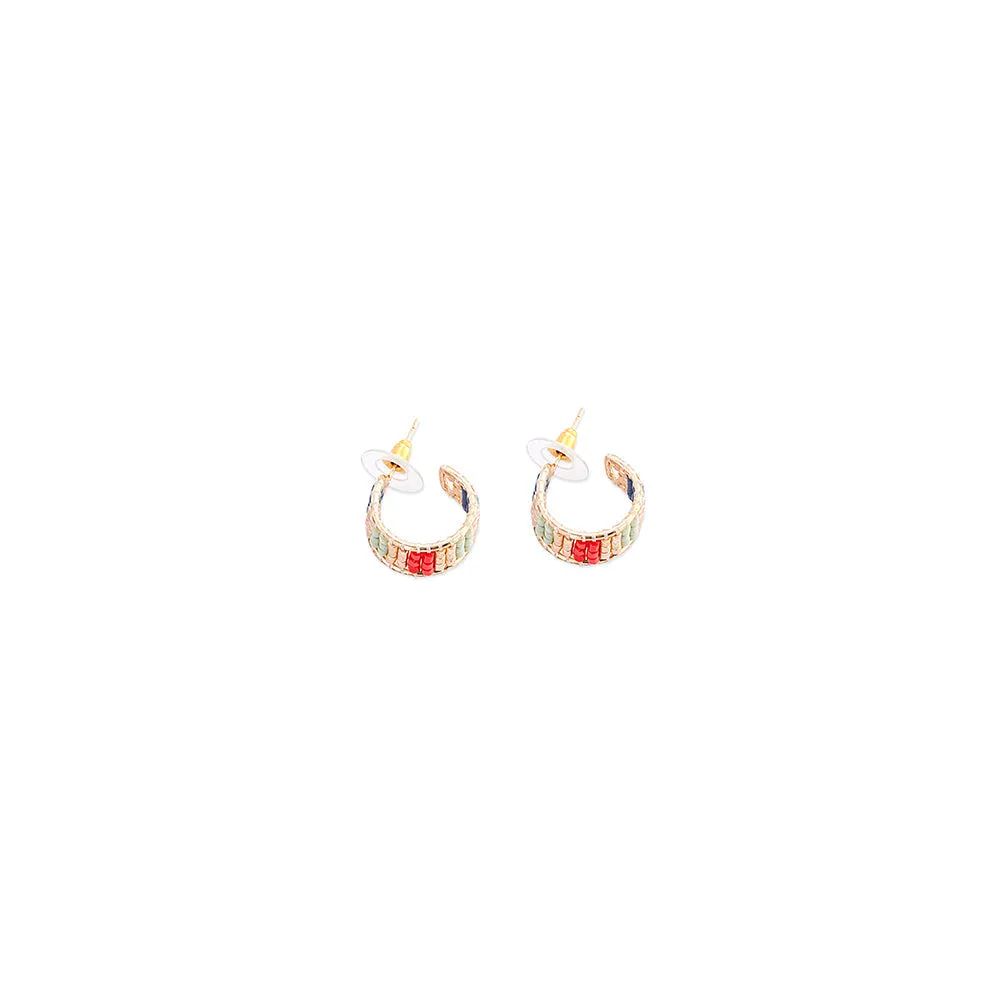 Gerramonda Bead Earrings In Red sold by Myra Bag