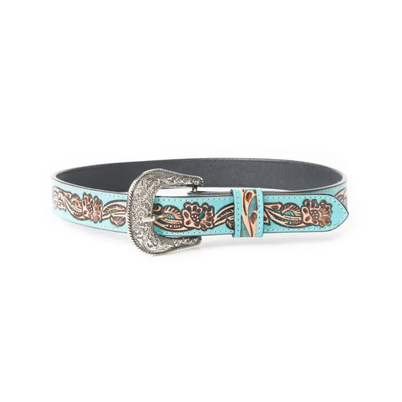 Jenson Hill Kid's Belt In Turquoise sold by Myra Bag