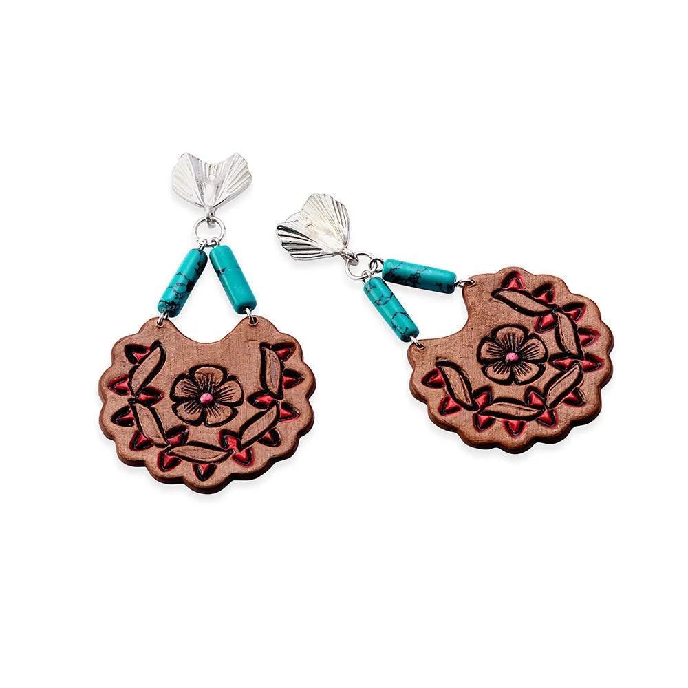 Mesa Magnolia Earrings In Brown sold by Myra Bag product image thumbnail 2