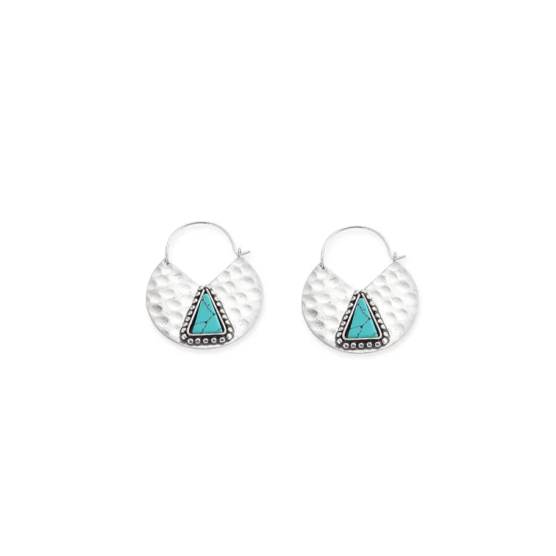 Trekant Charm Earrings In Blue sold by Myra Bag