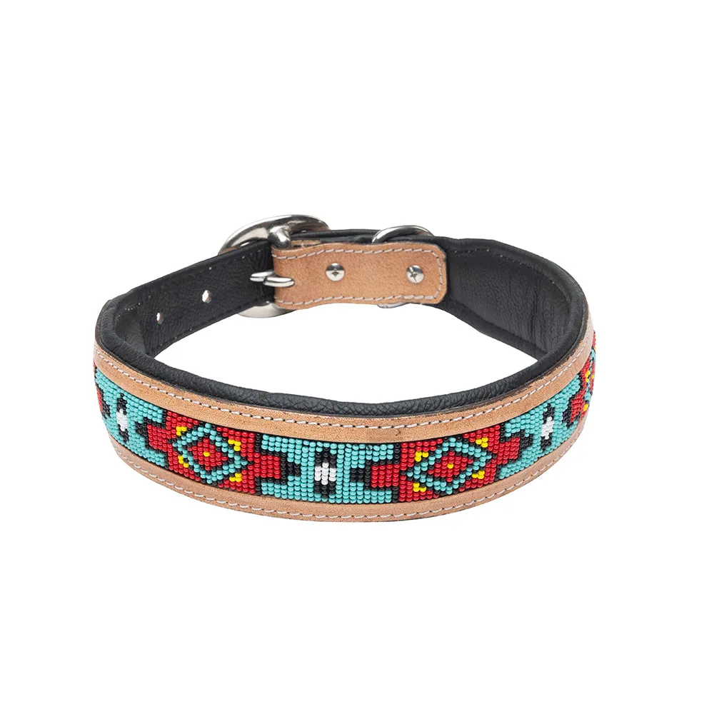 Poppy of the Plains Hand-tooled Dog Collar sold by Myra Bag product image thumbnail 2