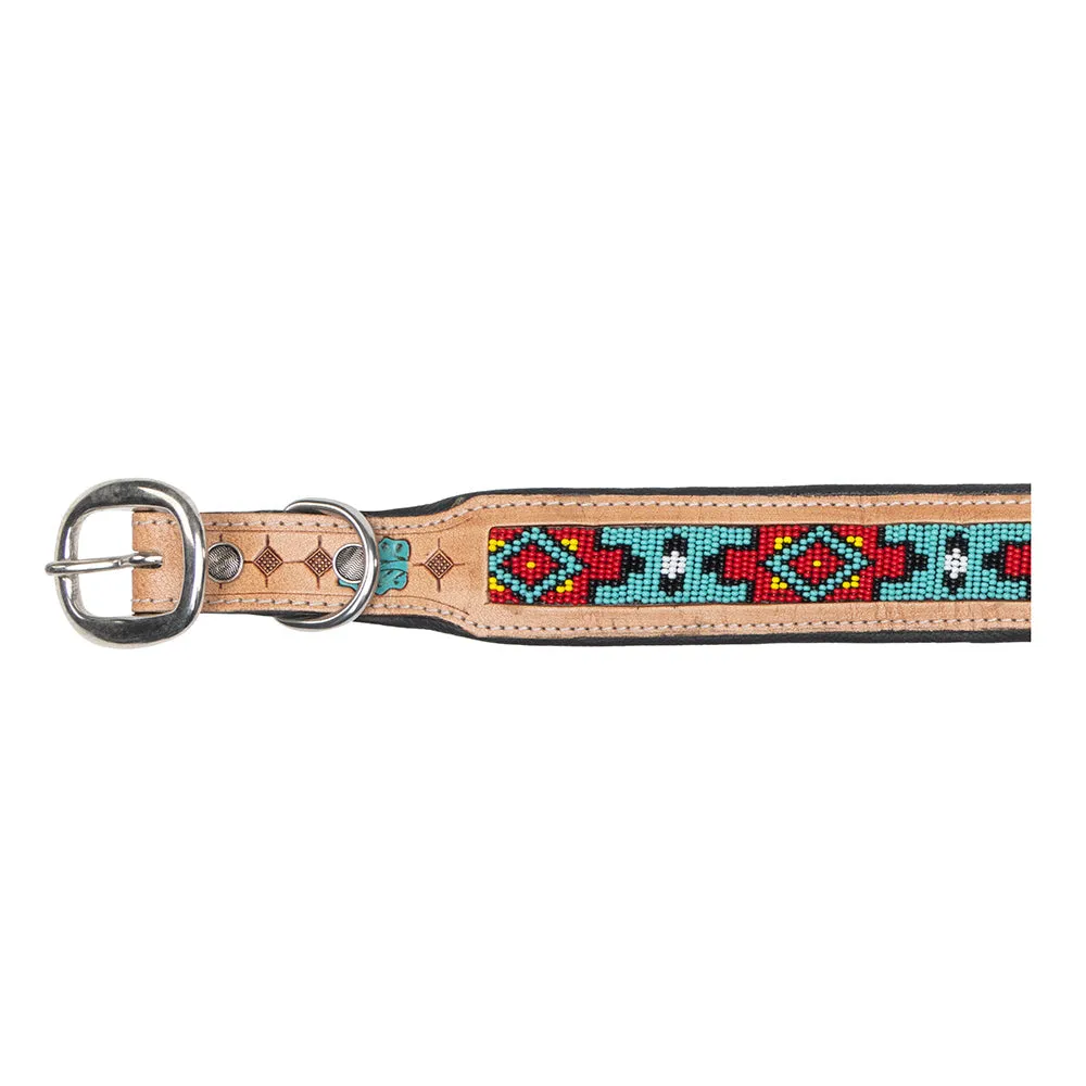Poppy of the Plains Hand-tooled Dog Collar sold by Myra Bag product image thumbnail 3