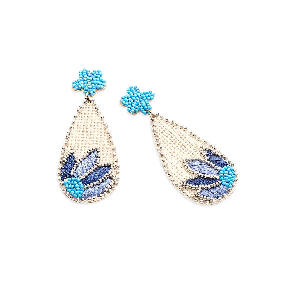 Desert Bluebells Beaded Earrings sold by Myra Bag product image thumbnail 2