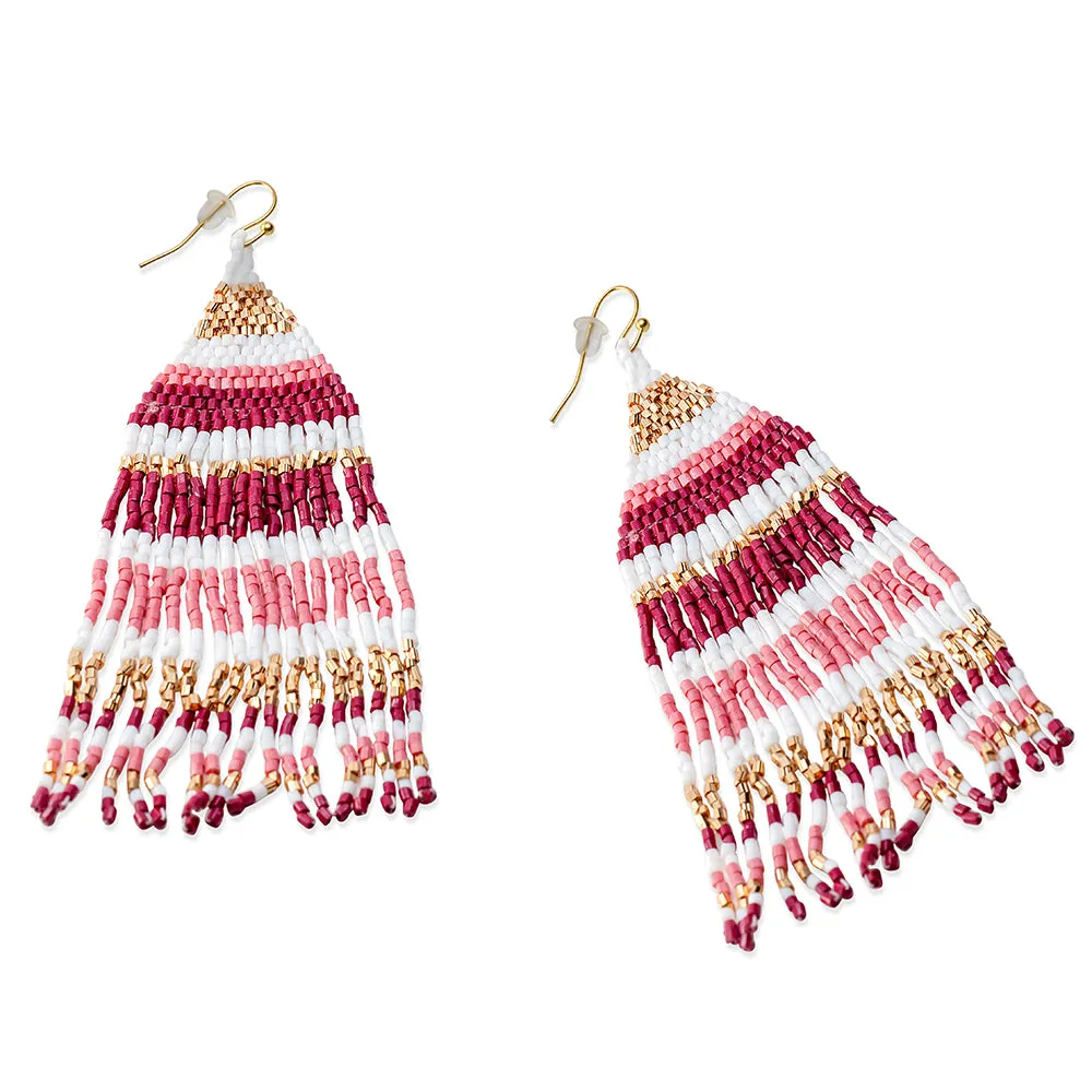 Nanna's Skirt Beaded Earrings In Red sold by Myra Bag product image thumbnail 2