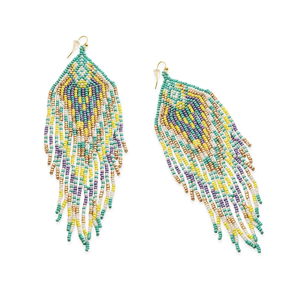 Lonanna Beaded Earrings In Green sold by Myra Bag product image thumbnail 2