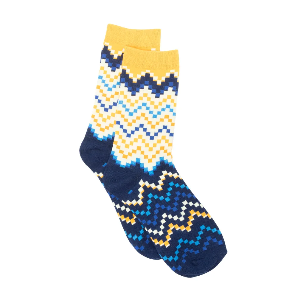 Jade Valley Pixie Socks In Blue & Yellow sold by Myra Bag product image thumbnail 4