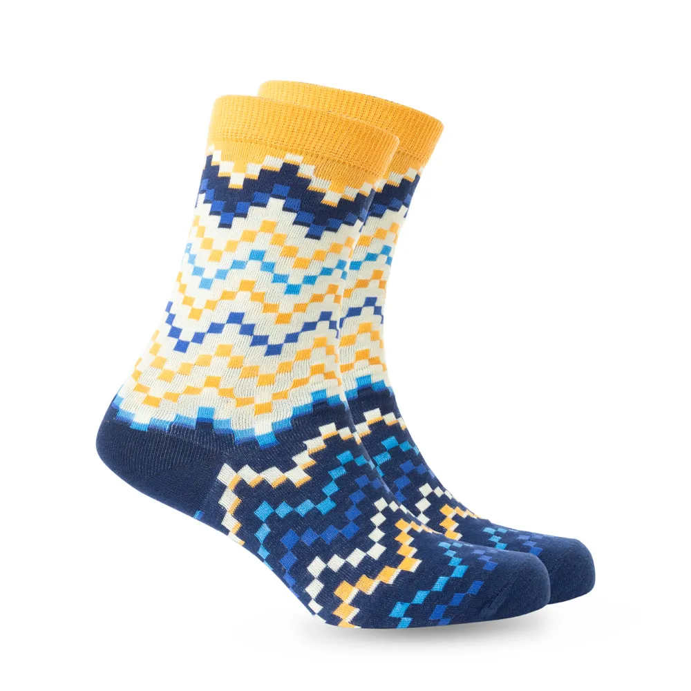 Jade Valley Pixie Socks In Blue & Yellow sold by Myra Bag product image thumbnail 3