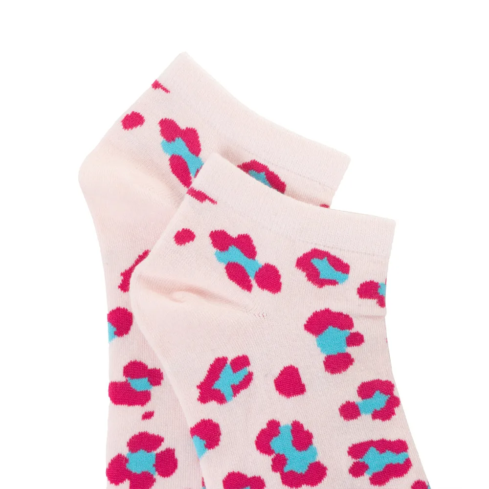Candy Leopard Lacy Ankle Socks In Light Pink sold by Myra Bag product image thumbnail 5