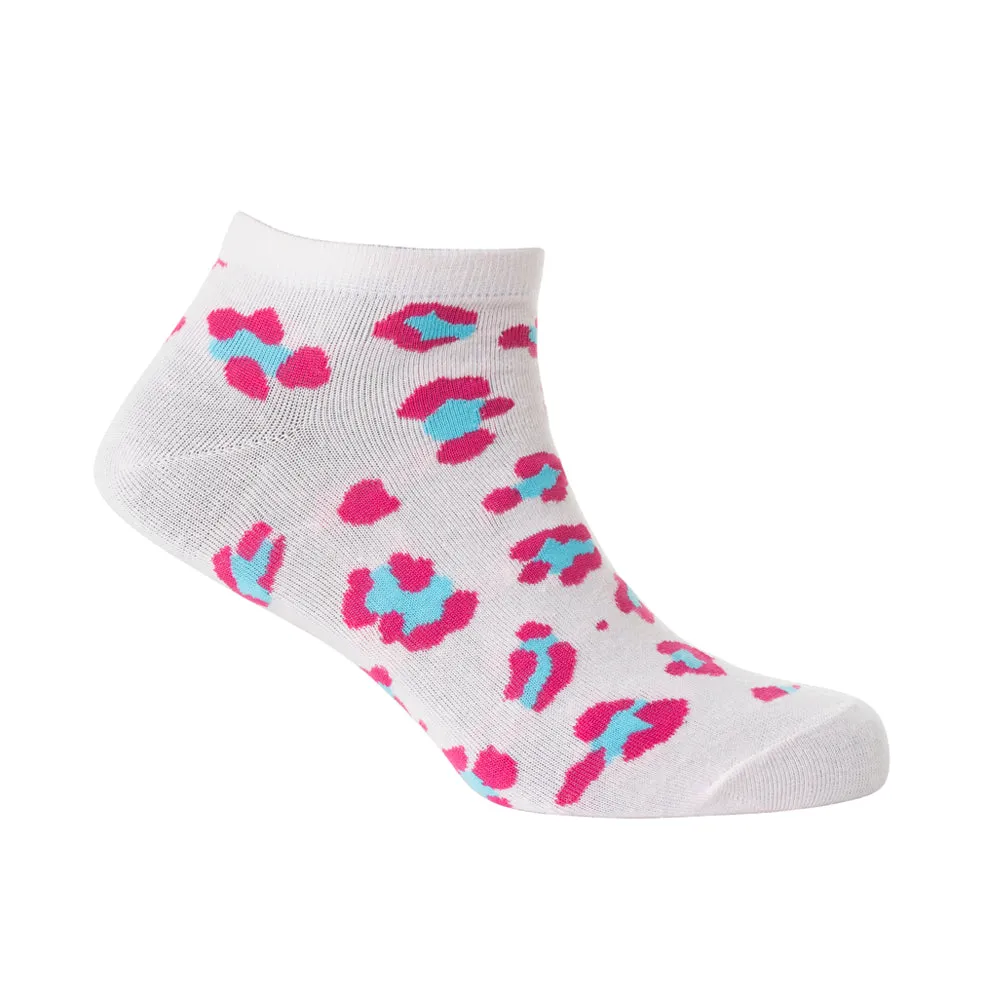 Candy Leopard Lacy Ankle Socks In Light Pink sold by Myra Bag