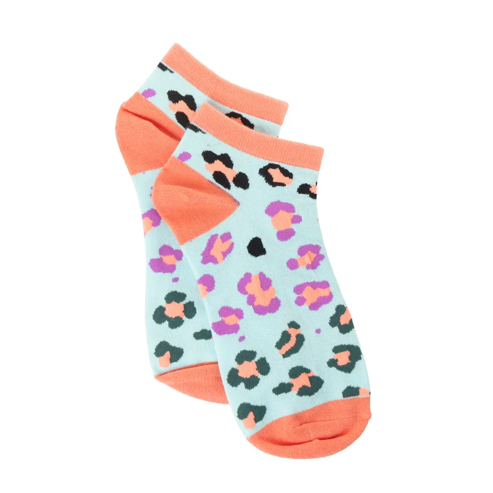 Candy Leopard Lacy Ankle Socks In Sky Blue sold by Myra Bag product image thumbnail 4