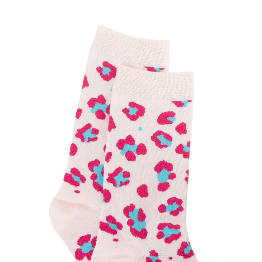 Candy Leopard Lacy Socks In Light Pink sold by Myra Bag product image thumbnail 5