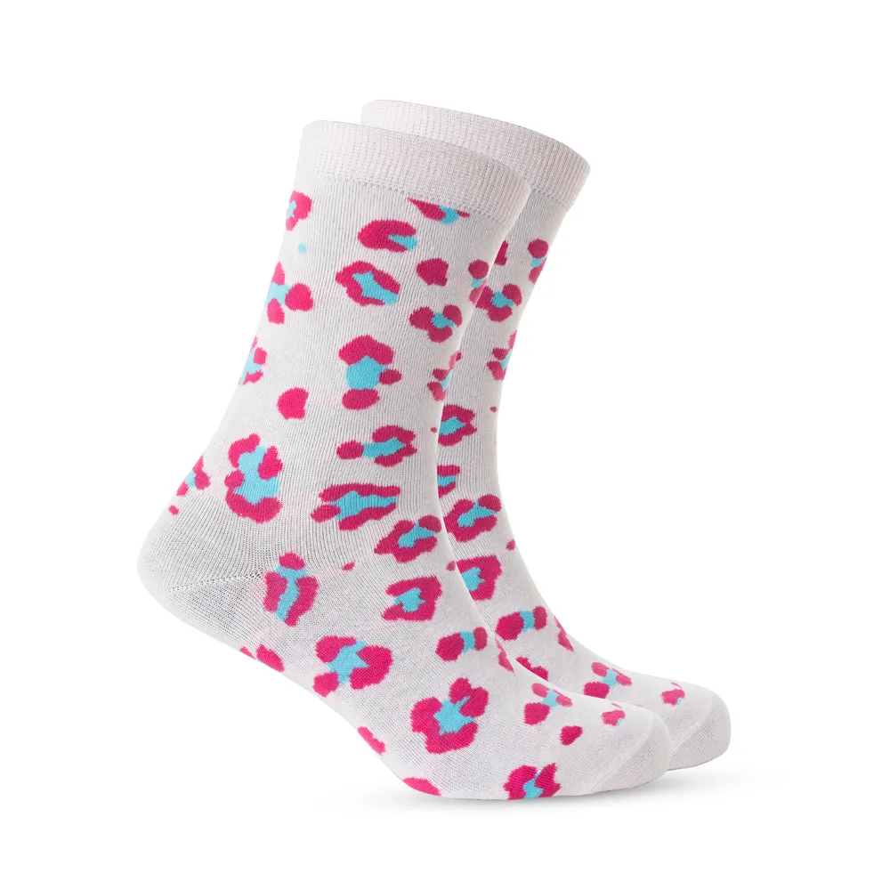 Candy Leopard Lacy Socks In Light Pink sold by Myra Bag product image thumbnail 3
