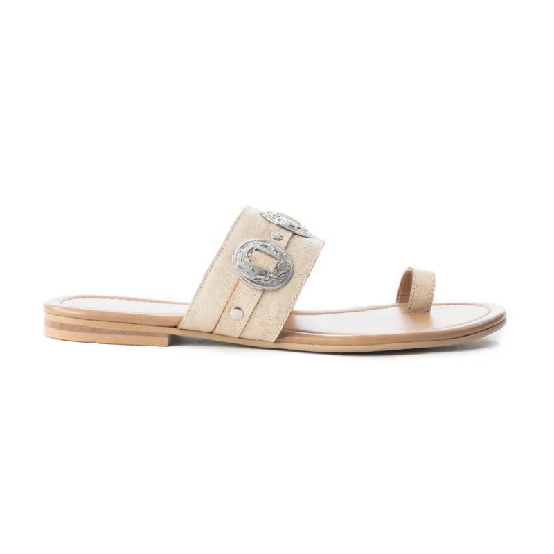 Sagebrush Concho Sandals In White sold by Myra Bag