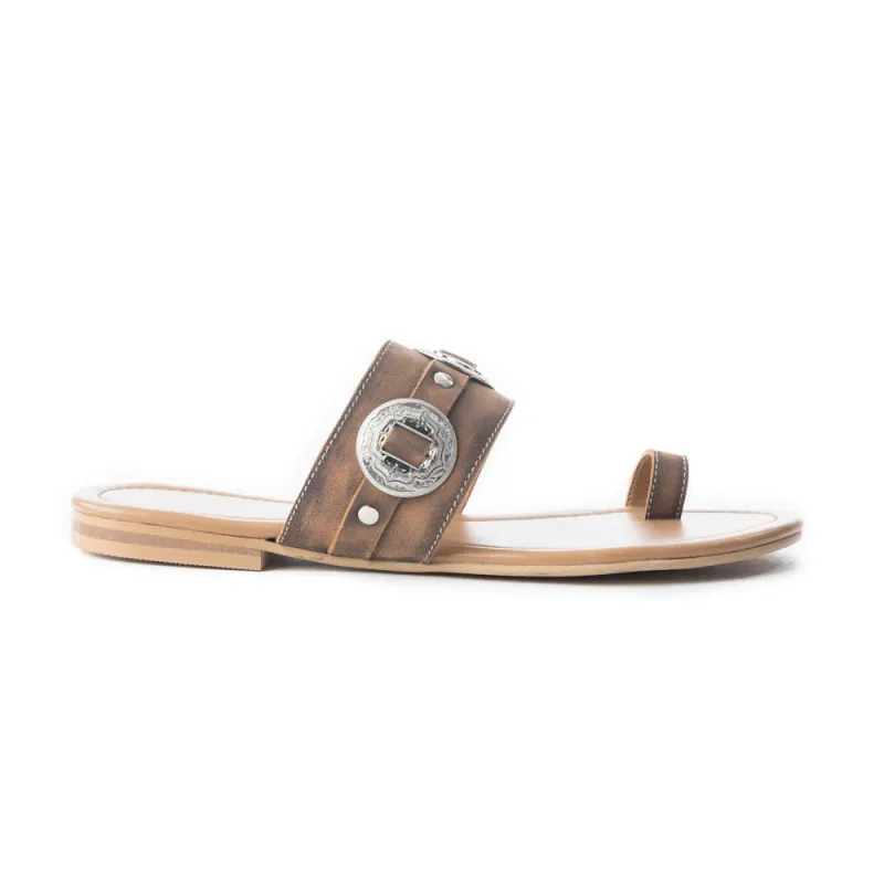 Sagebrush Concho Sandals In Brown sold by Myra Bag