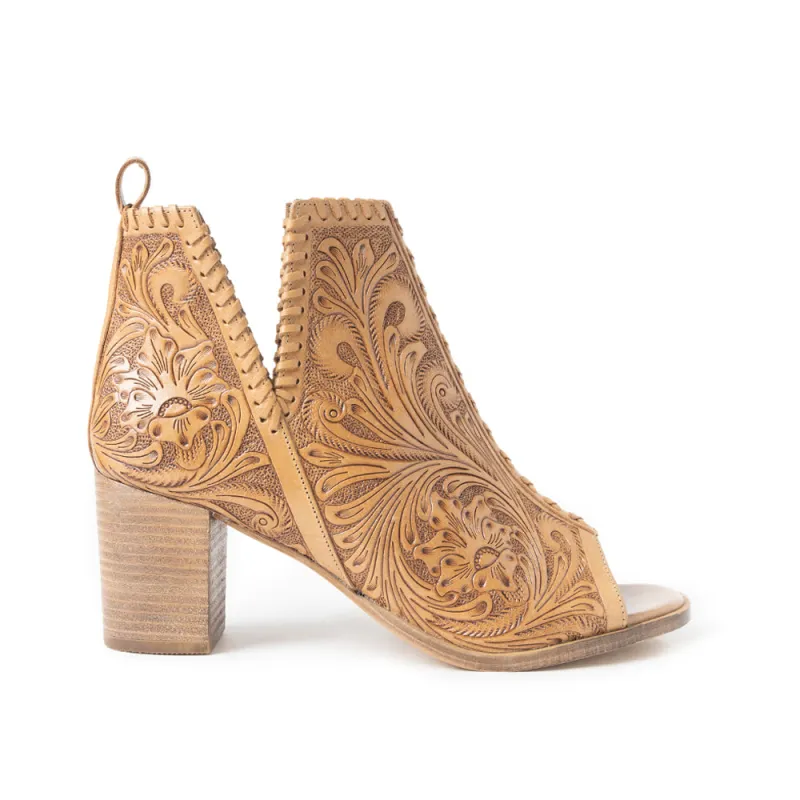 Persimmonee Booties In Natural sold by Myra Bag