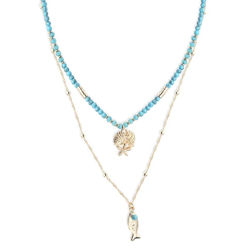 Lagoon Layers Necklace sold by Myra Bag