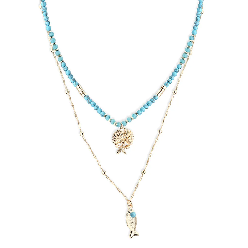 Lagoon Layers Necklace sold by Myra Bag