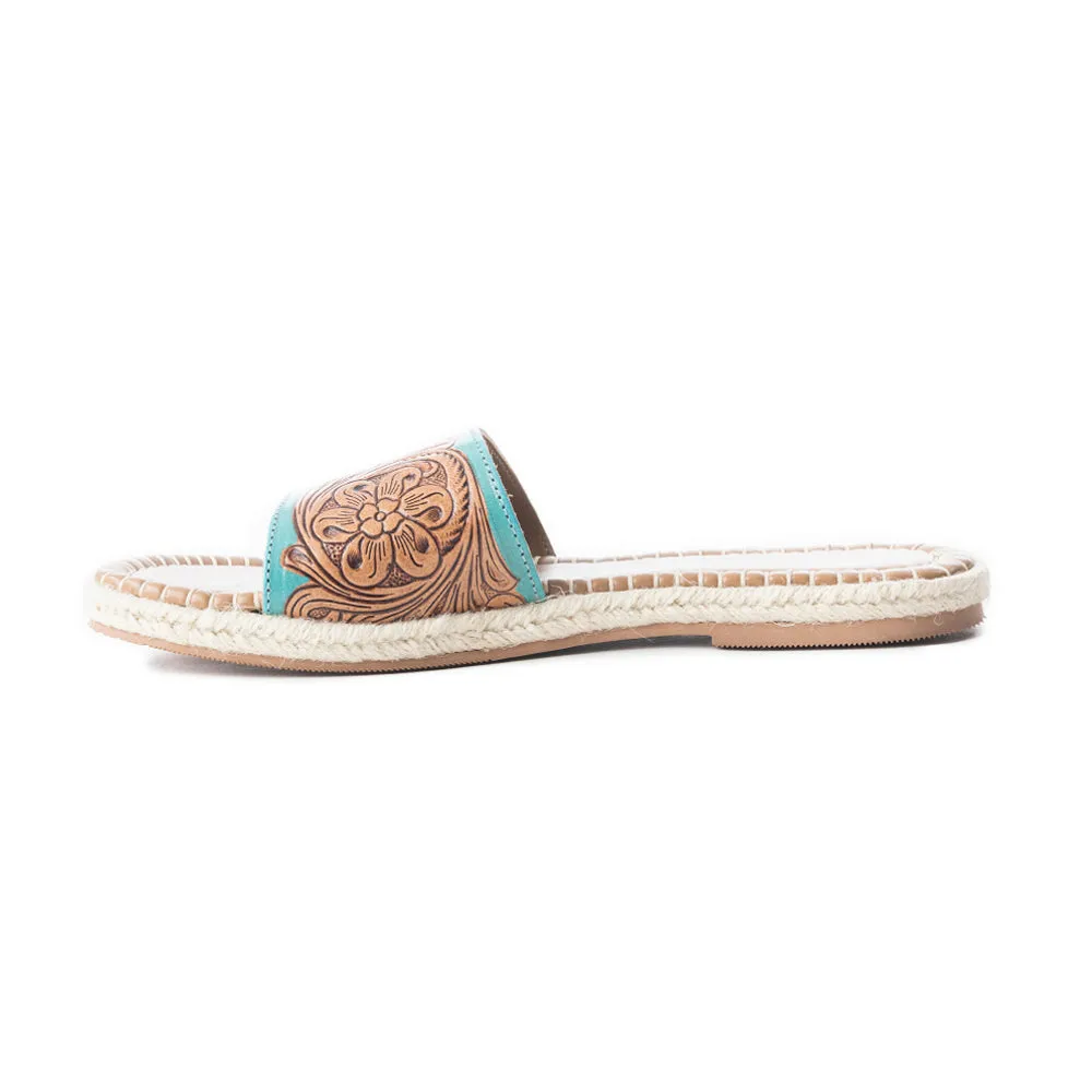 Horizon Creek Slides In Turquoise sold by Myra Bag product image thumbnail 4
