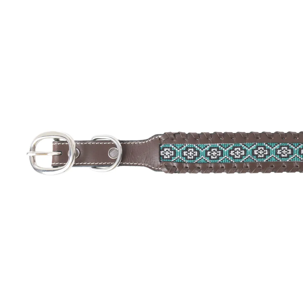 Freedom Trail Dog Collar In Black & Turquoise sold by Myra Bag product image thumbnail 5