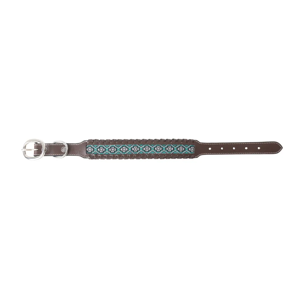 Freedom Trail Dog Collar In Black & Turquoise sold by Myra Bag product image thumbnail 4
