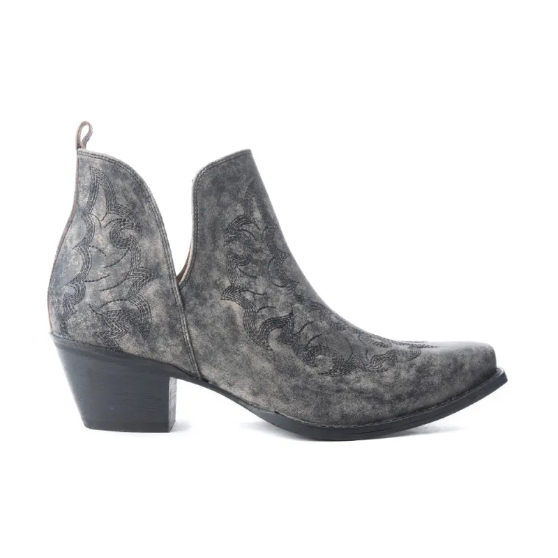 Moonlight on the Mesa Booties In Crackle Black sold by Myra Bag