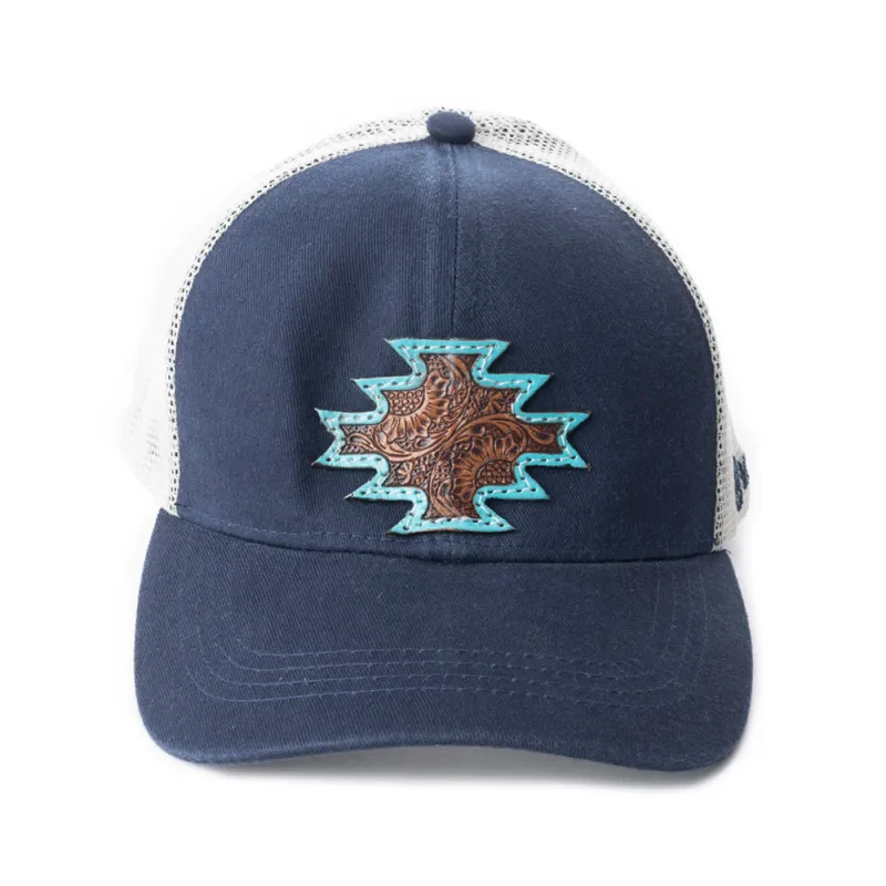 Jenson Hill Cap In Navy & Off White sold by Myra Bag