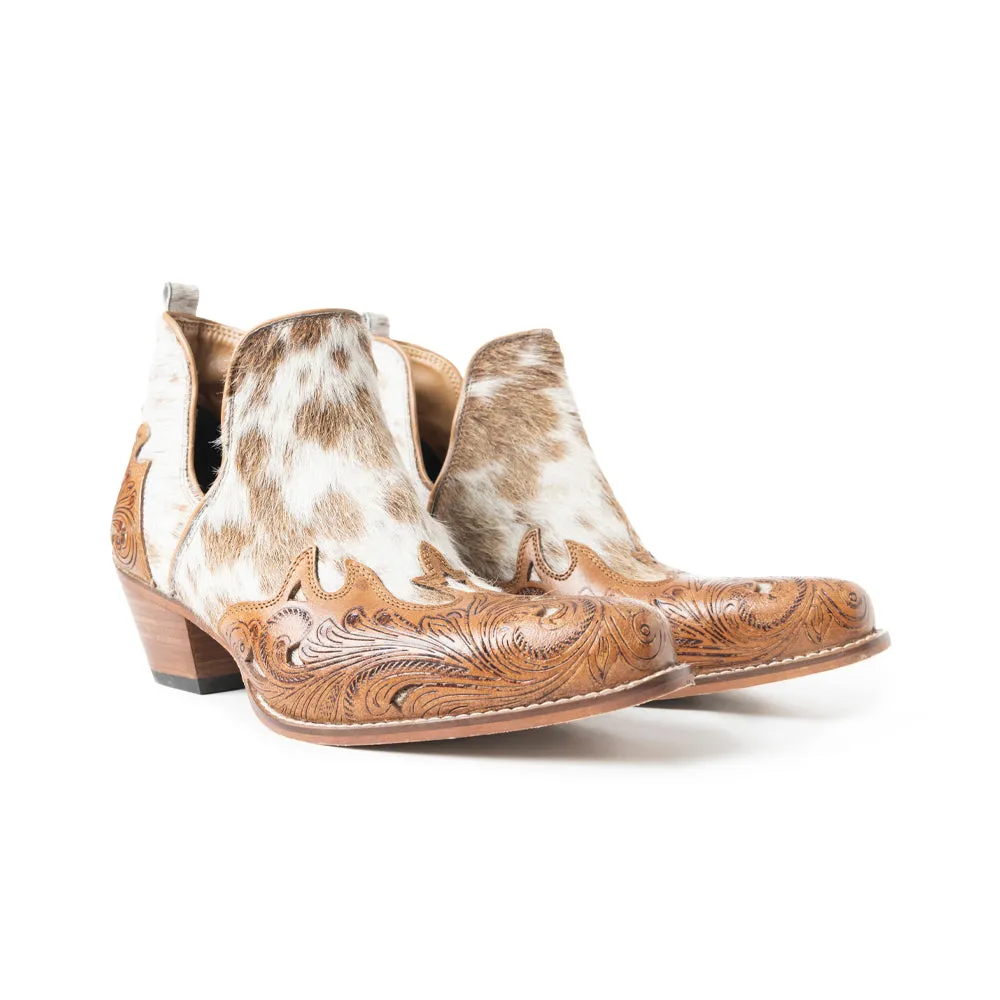 Rosa Canyon Booties In Brown & White sold by Myra Bag product image thumbnail 5