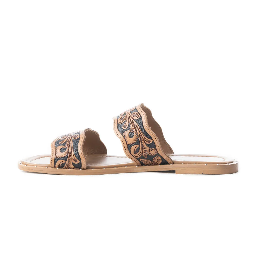 Santa Fe Daisy Slides In Black & Brown sold by Myra Bag product image thumbnail 4