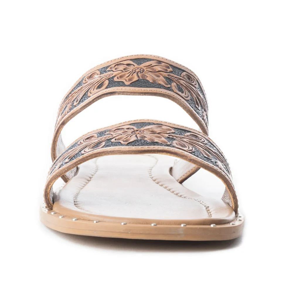 Santa Fe Daisy Slides In Black & Brown sold by Myra Bag product image thumbnail 3