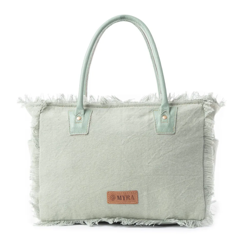 Saint Tropez Tote Bag In Light Green sold by Myra Bag product image thumbnail 3