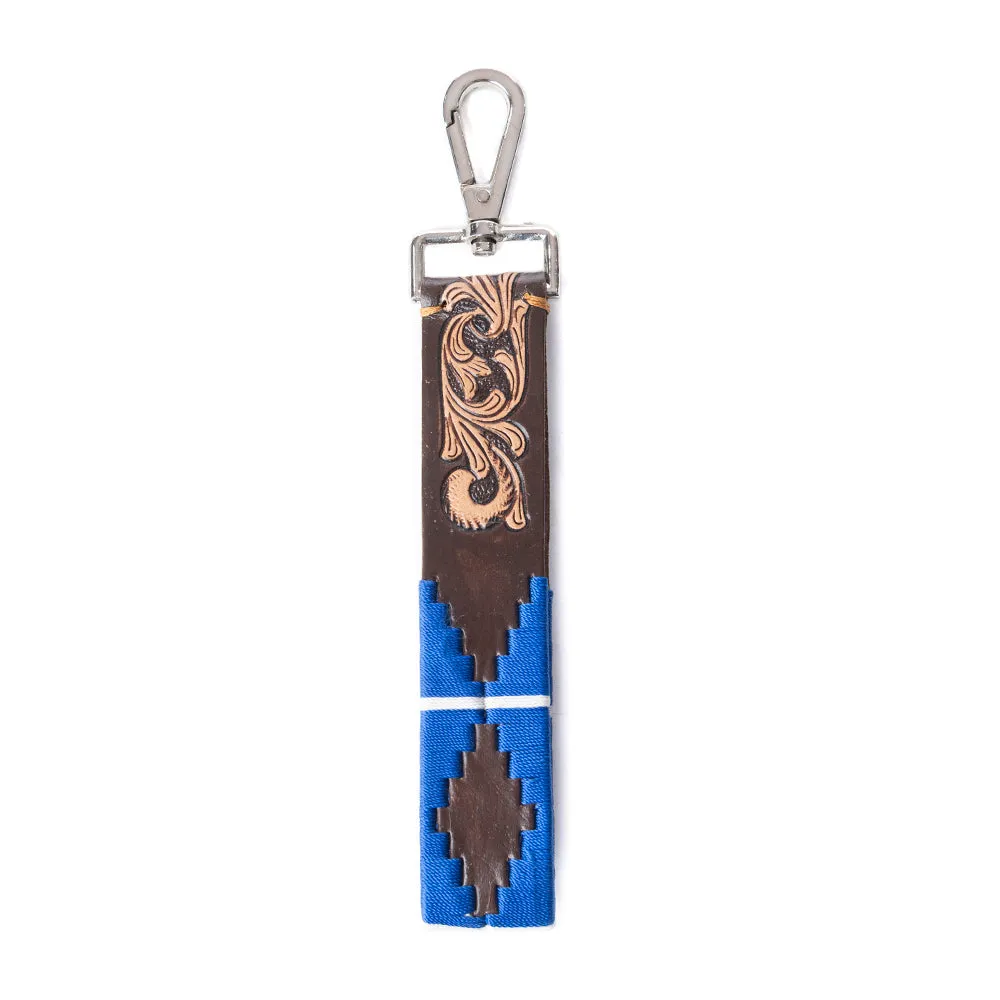 My Desert Dawn Key Fob In Blue & Brown sold by Myra Bag