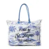 Saint Tropez Weekender Bag In Blue & White sold by Myra Bag