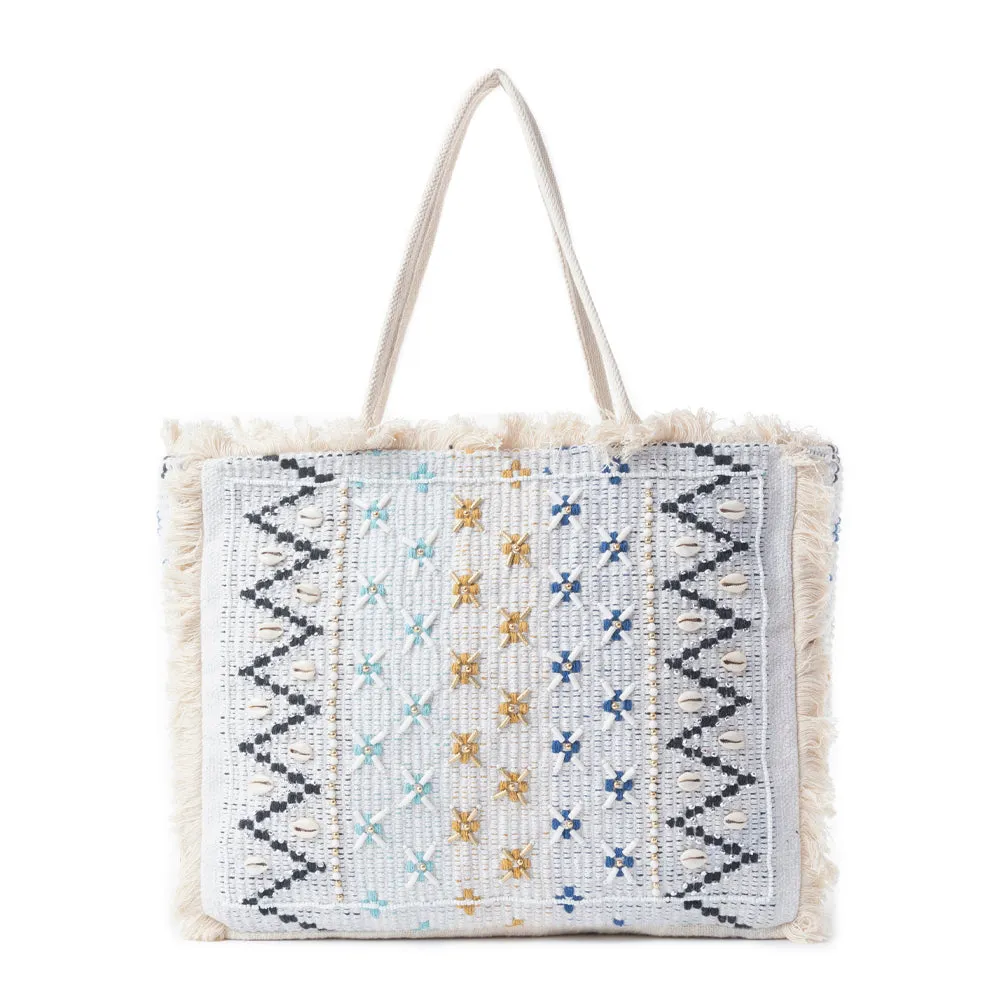 Sonoran Starlight Weekender Bag In White sold by Myra Bag