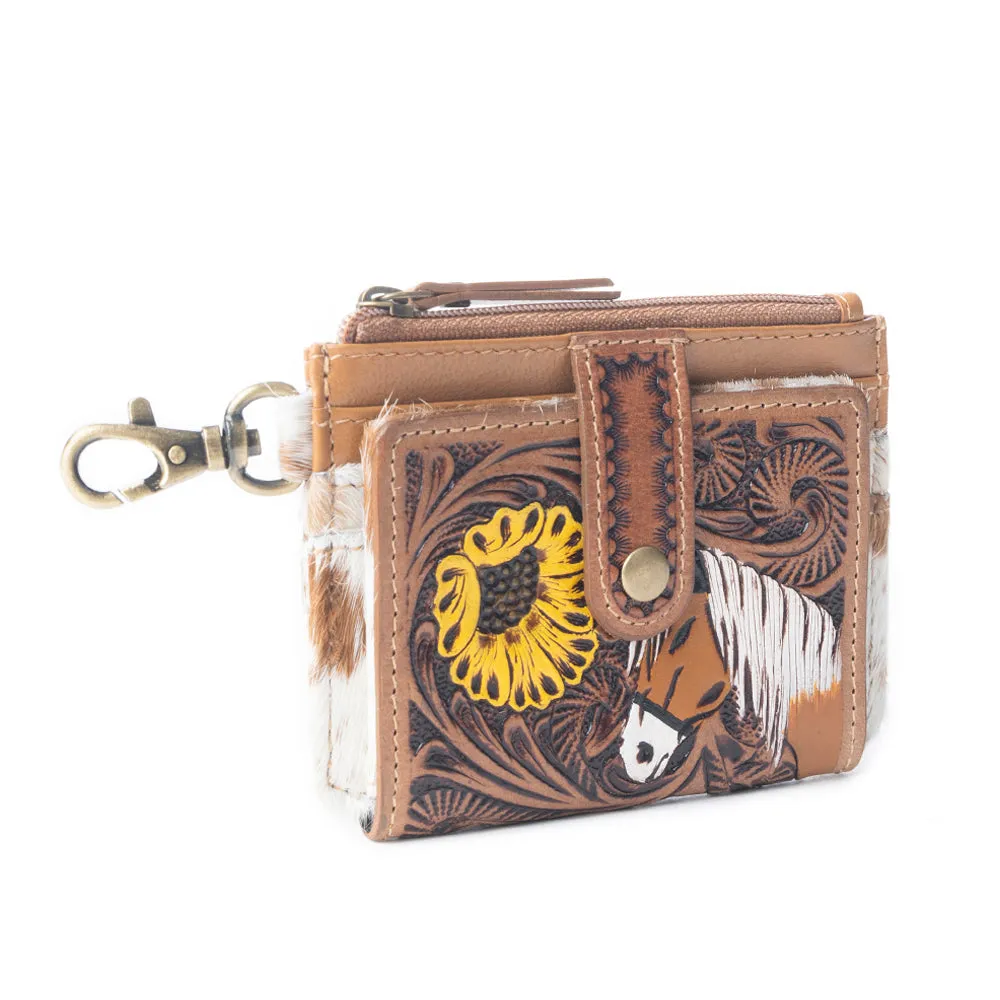 Wildflowers of the Prairie Credit Card Holder In Brown sold by Myra Bag product image thumbnail 2