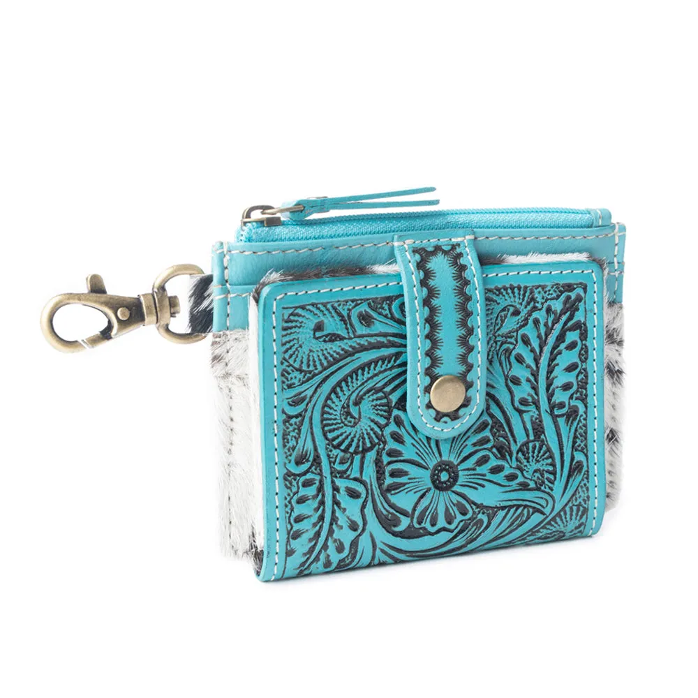 Wildflowers of the Prairie Credit Card Holder In Turquoise sold by Myra Bag product image thumbnail 2