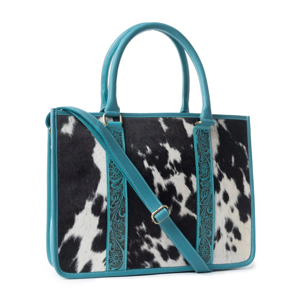 Antonia Trail Tote Bag In Black & White sold by Myra Bag product image thumbnail 2