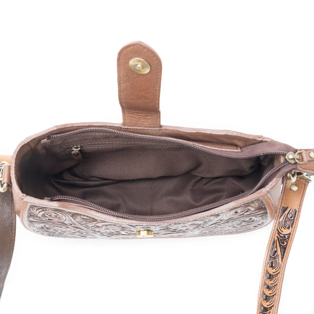 Wildflowers of the Prairie Bag In Dark Brown sold by Myra Bag product image thumbnail 5