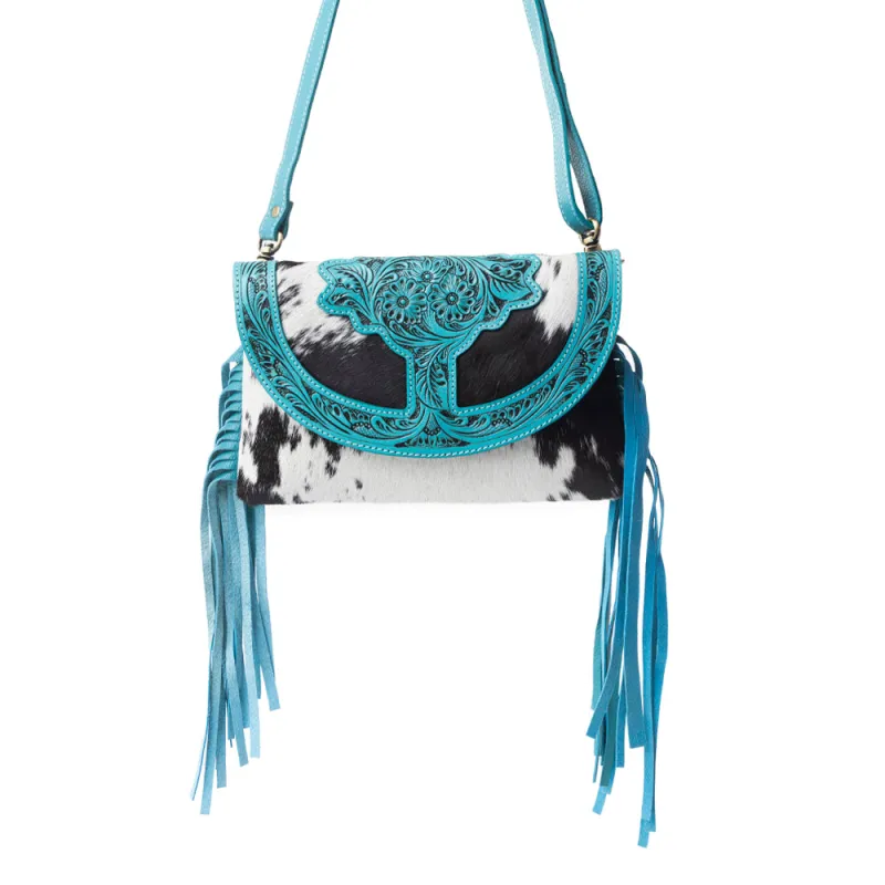 Stonedrop Ridge Crossbody Bag In Teal sold by Myra Bag
