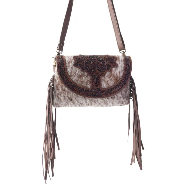 Stonedrop Ridge Crossbody Bag In  Honey Chocolate sold by Myra Bag