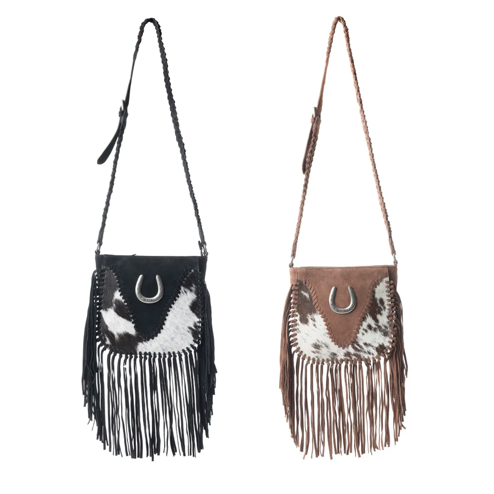 Mustang's Luck Leather And Hairon Bag Variant Combo sold by Myra Bag