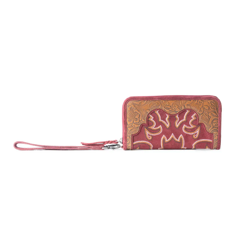 Electric Desert Wallet In Red sold by Myra Bag