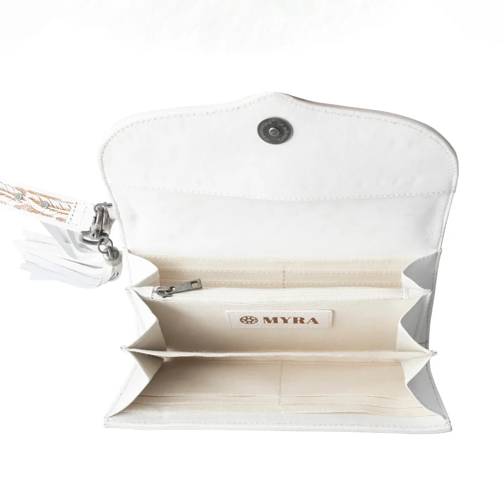 Sparkling Desert Moon Luxe Wallet In Chocolate White sold by Myra Bag product image thumbnail 4