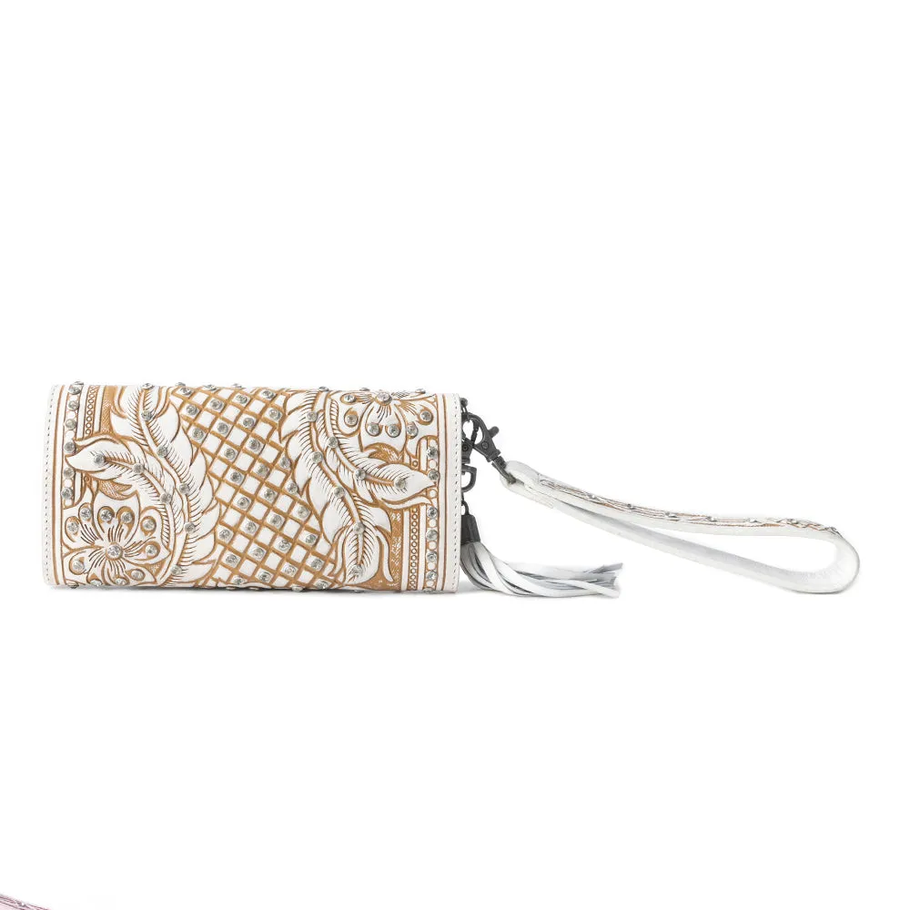 Sparkling Desert Moon Luxe Wallet In Chocolate White sold by Myra Bag product image thumbnail 2