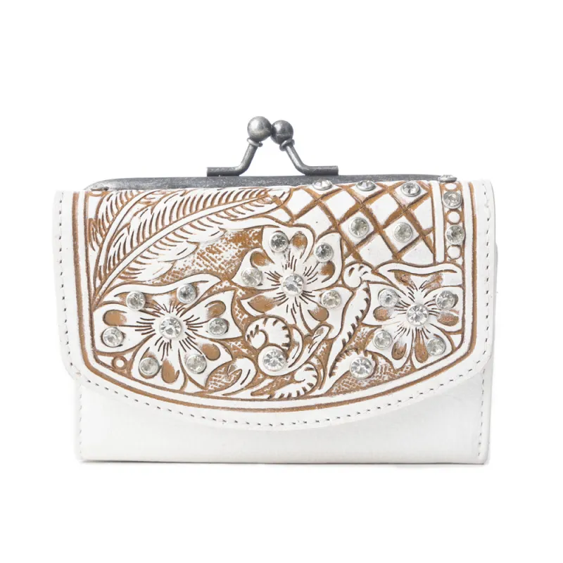 Sparkling Desert Moon Coin Purse In Chocolate White sold by Myra Bag
