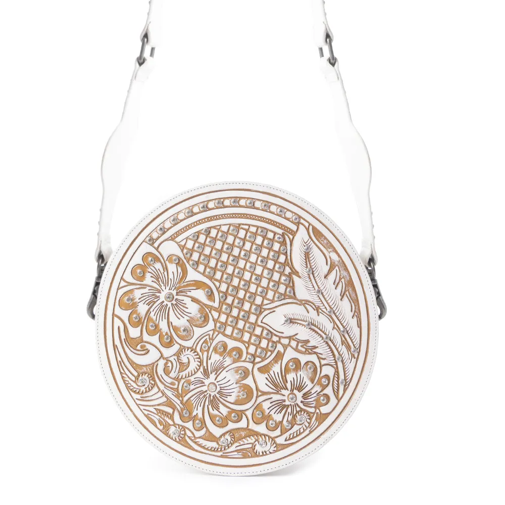 Sparkling Desert Moon Round Bag sold by Myra Bag