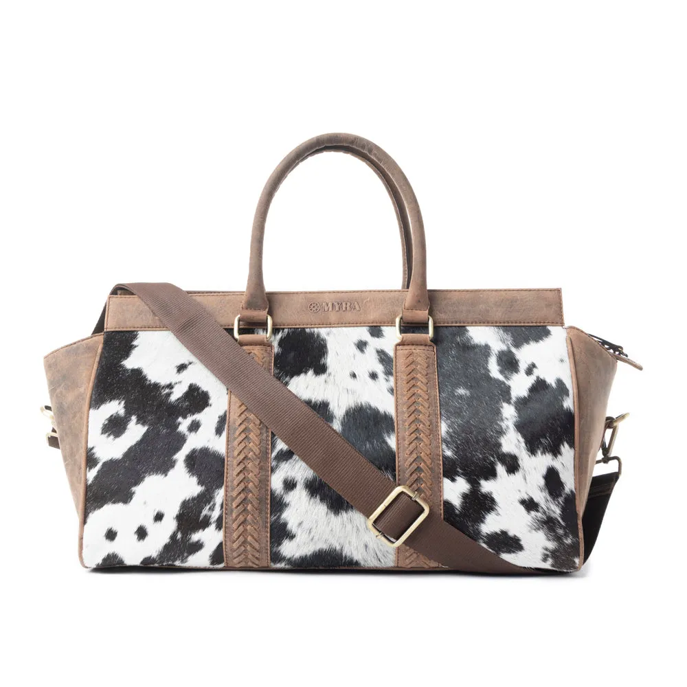 Rancher's Romance Mini Duffle In Black & White sold by Myra Bag