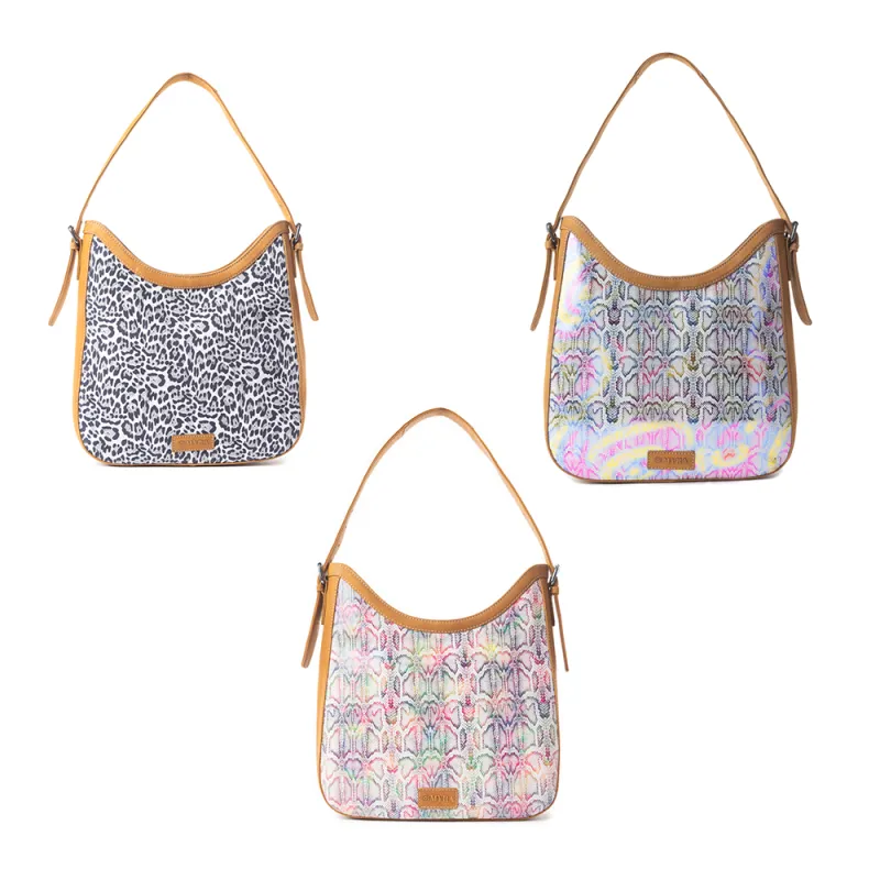 Desert Snow Leopard Leather Bag Variant Combo sold by Myra Bag